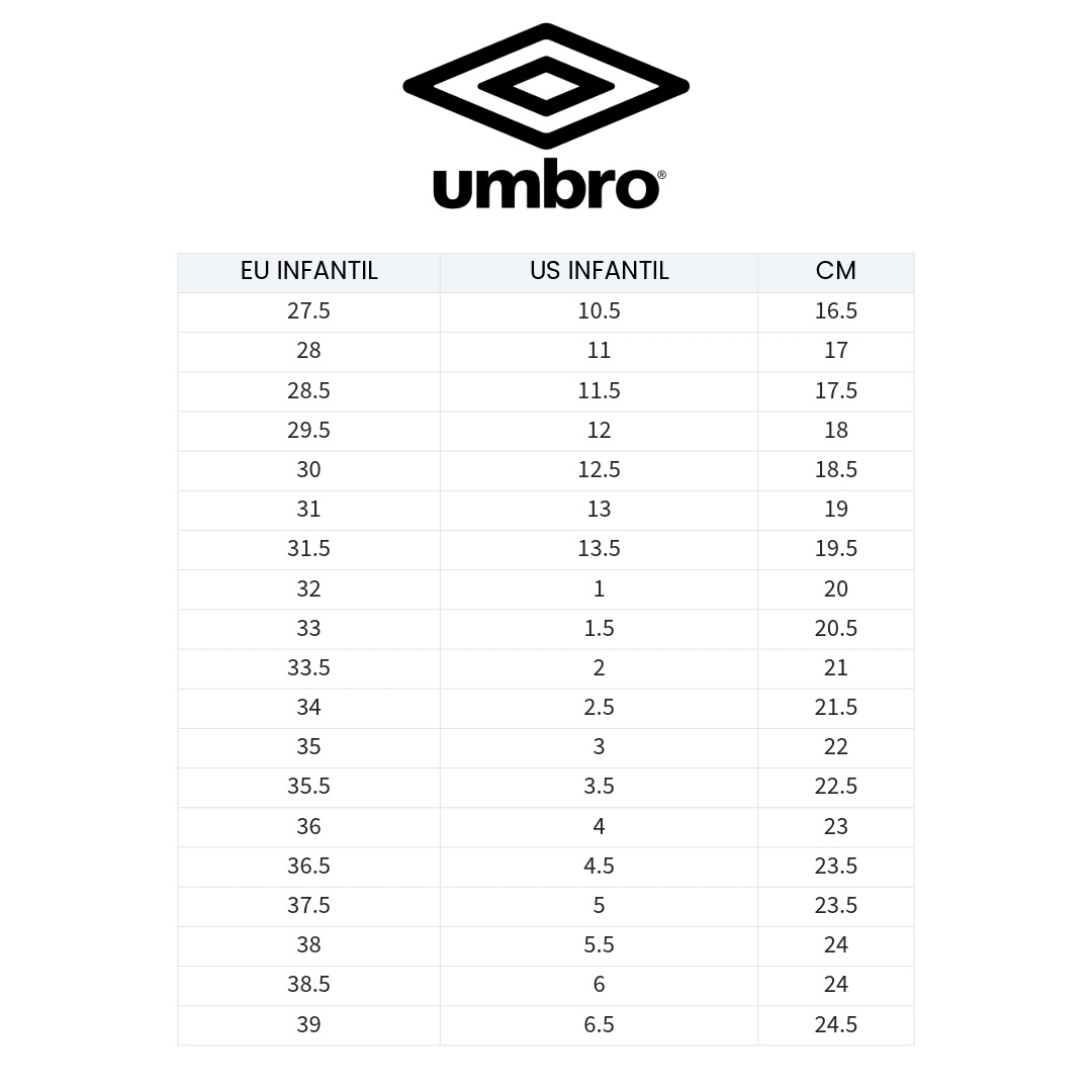 ZAPATILLAS DE BABYFÚTBOL UMBRO CLASSICO XII JUVENIL | 82019U - 1KP UMBRO 34 EU / 2.5 US / 21.5 CM - RealSport