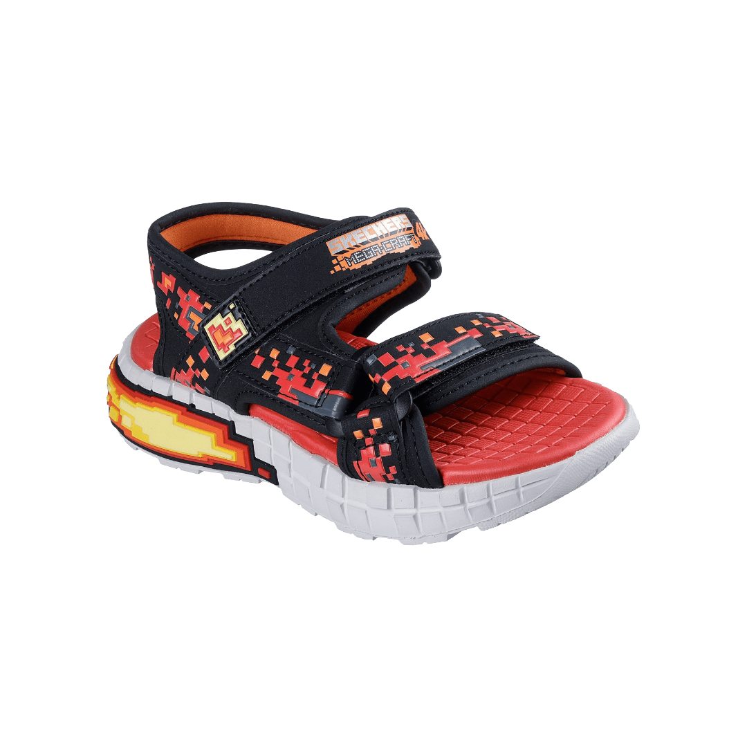 SANDALIAS SKECHERS MEGA - SPLASH 4K INFANTIL | 402161L - BKRD SKECHERS 27 CL / 11C US / 17 CM - RealSport