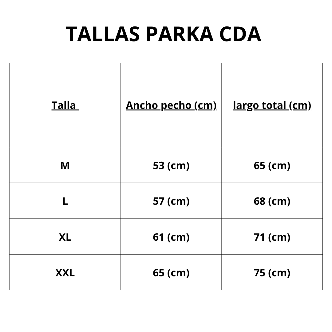 POLERON PARKA TERMICA CDA 2025 ADULTO DA031/A CLAUS 7 M - RealSport