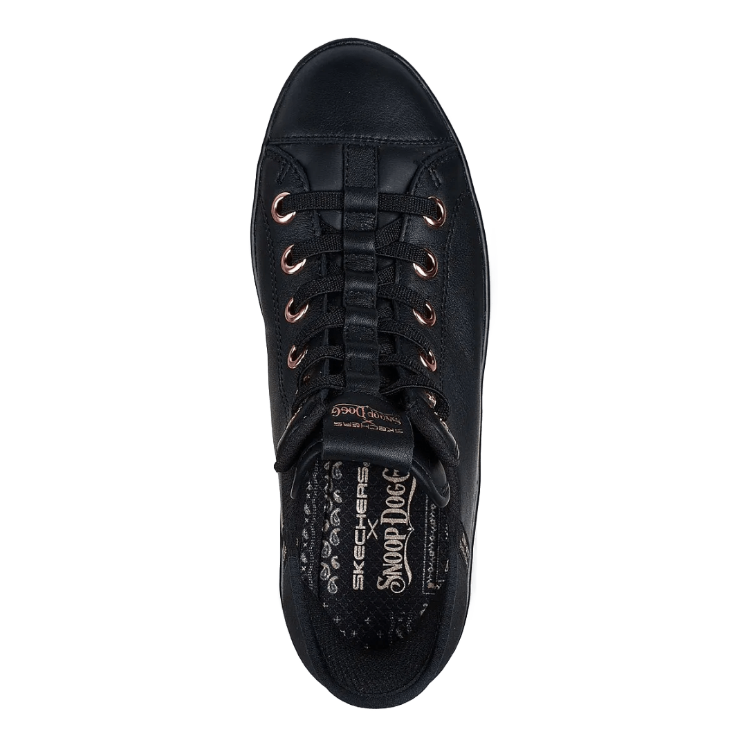 ZAPATILLAS SKECHERS [SLIP - INS] SNOOP ONE - OG LEATHER NEGRAS (MUJER) | 186001 - BLK SKECHERS 35 - RealSport