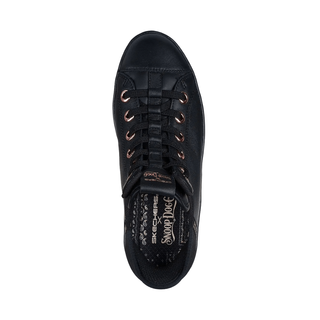 ZAPATILLAS SKECHERS [SLIP-INS] SNOOP ONE-OG LEATHER NEGRAS (MUJER) | 186001-BLK