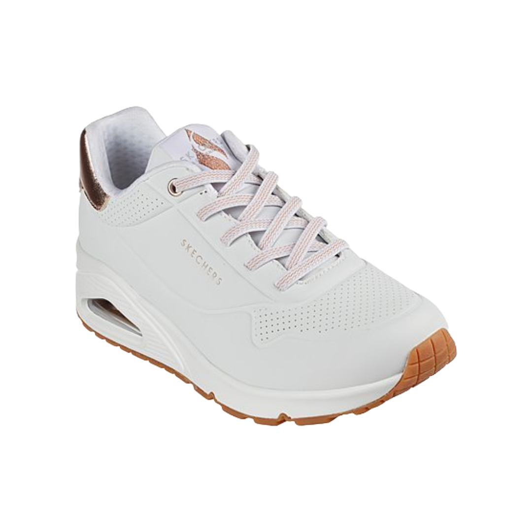 ZAPATILLAS URBANAS SKECHERS UNO SHIMMER AWAY MUJER | 155196-WHT