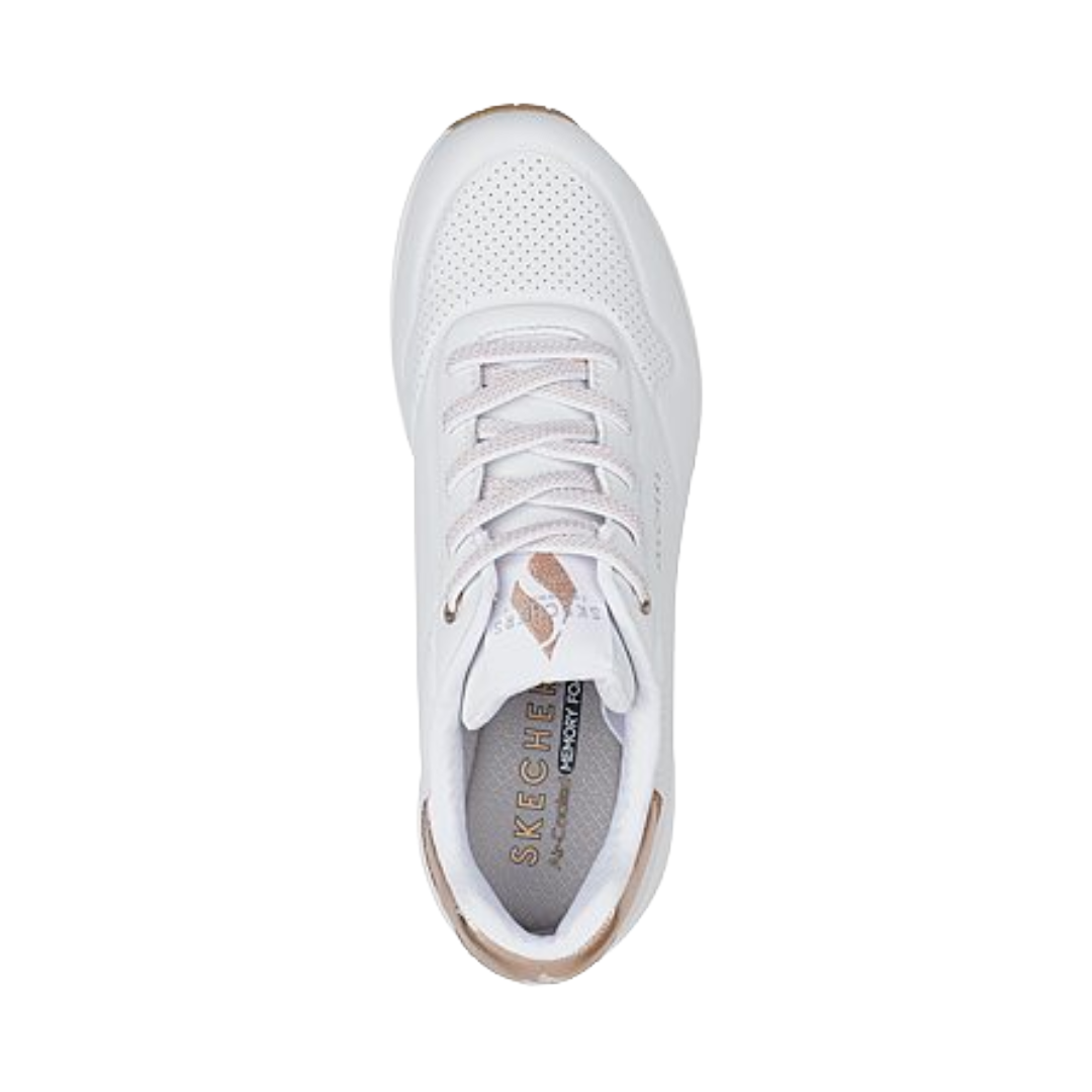 ZAPATILLAS URBANAS SKECHERS UNO SHIMMER AWAY MUJER | 155196-WHT