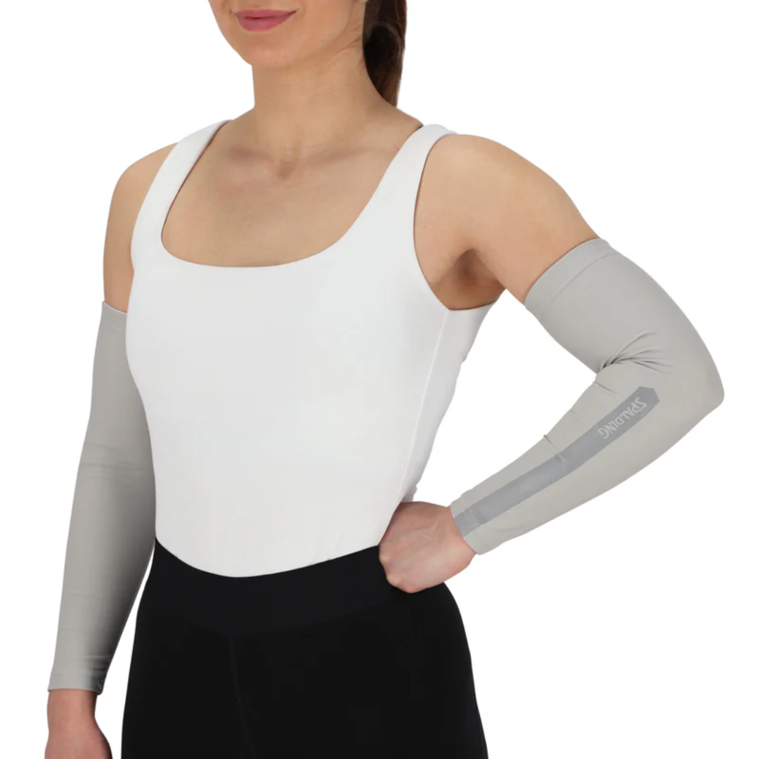 MANGAS DE COMPRESION REFLEX SPALDING GRIS | SPACOGR002