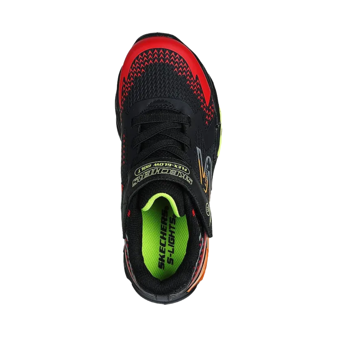 ZAPATILLAS URBANAS SKECHERS S-LIGHTS FLEX GLOW BOLT INFANTIL | 400138L-BKRD