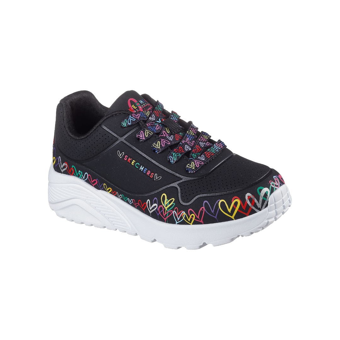 ZAPATILLAS URBANAS SKECHERS UNO LITE HEART DAZE JUVENIL | 314089L-BKMT
