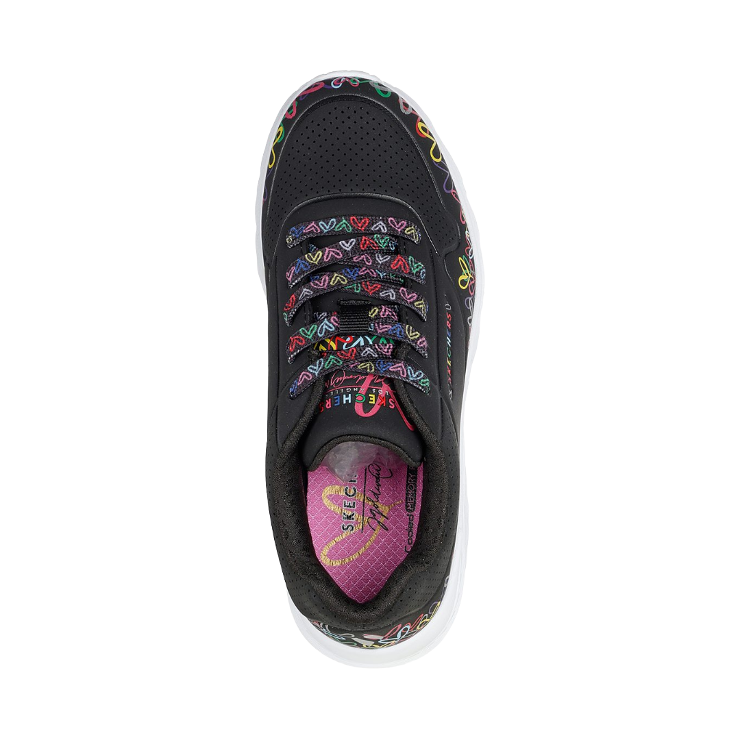 ZAPATILLAS URBANAS SKECHERS UNO LITE HEART DAZE JUVENIL | 314089L-BKMT
