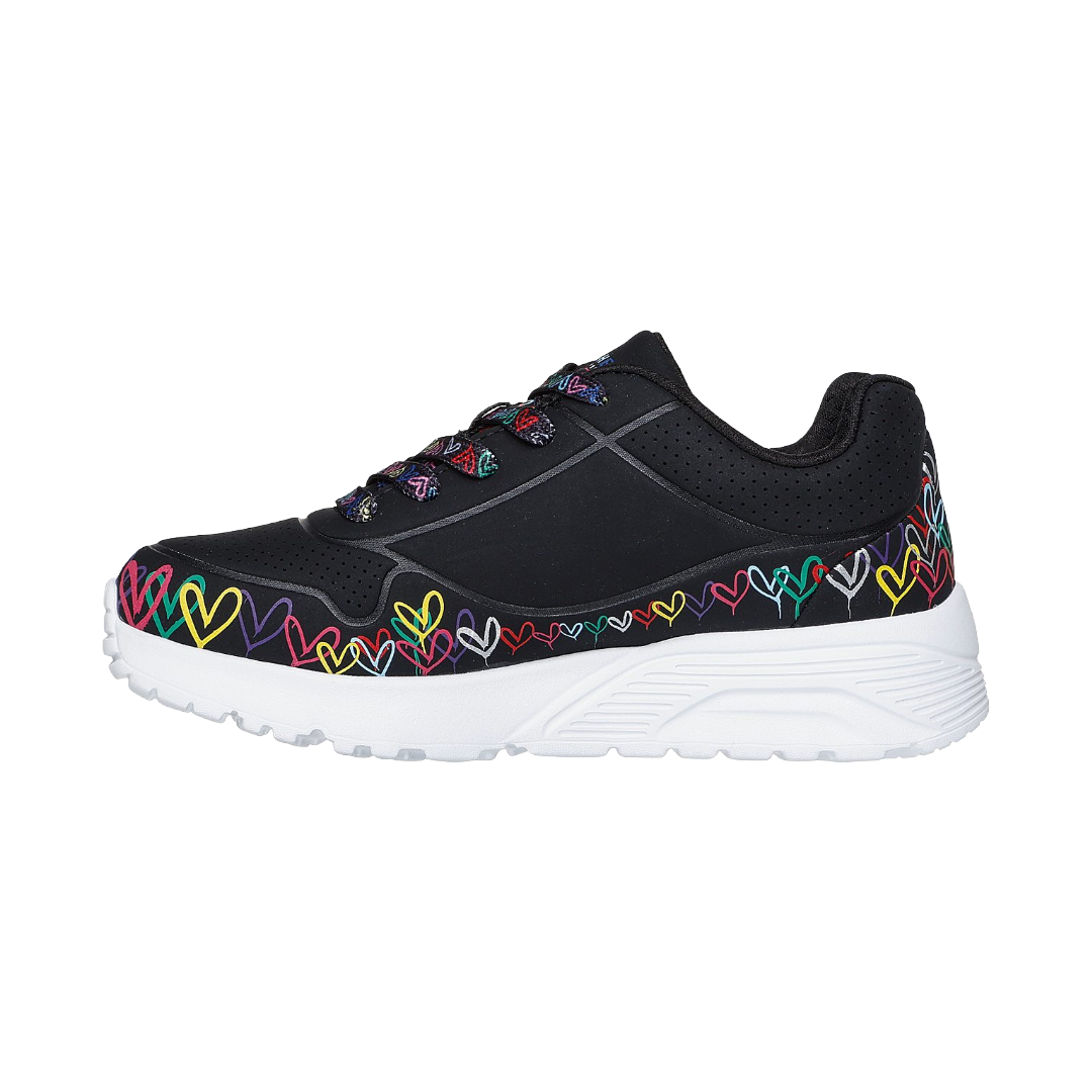 ZAPATILLAS URBANAS SKECHERS UNO LITE HEART DAZE JUVENIL | 314089L-BKMT