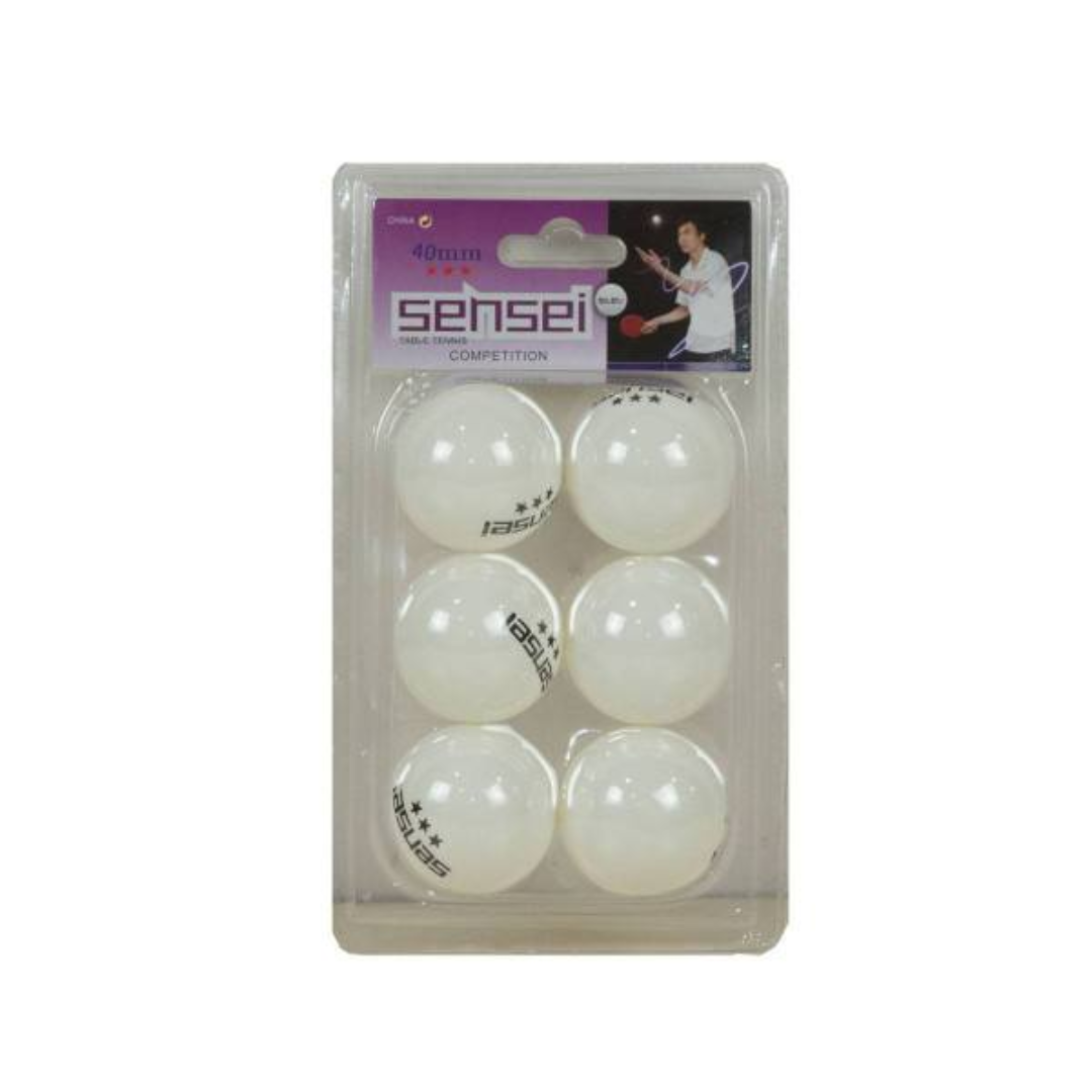 PELOTA SENSEI 6 UNIDADES 3* BLANCA | 8.10.26