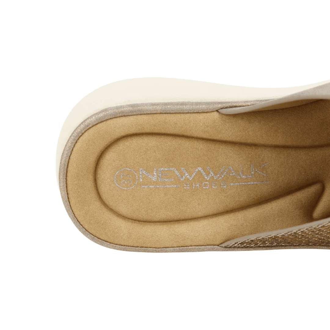 SANDALIAS NEW WALK GLITTER BEIGE MUJER | 3J9435 - 2 NEW WALK 35 CL / 22 CM - CalzadosPaola