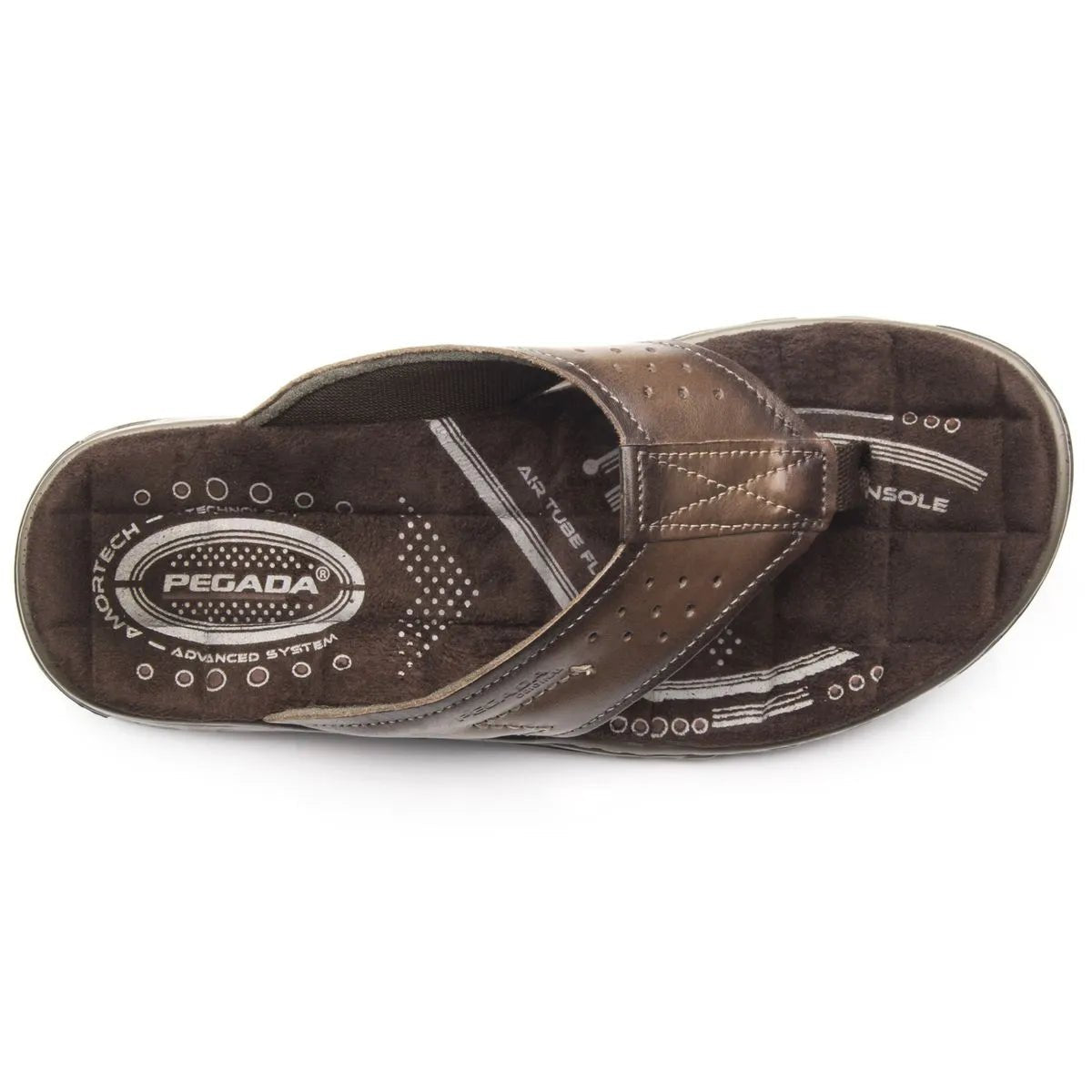 OJOTAS SANDALIAS PEGADA DE CUERO CAFÉ OSCURO (HOMBRE) | 131663 - 02 PEGADA 39 - CalzadosPaola