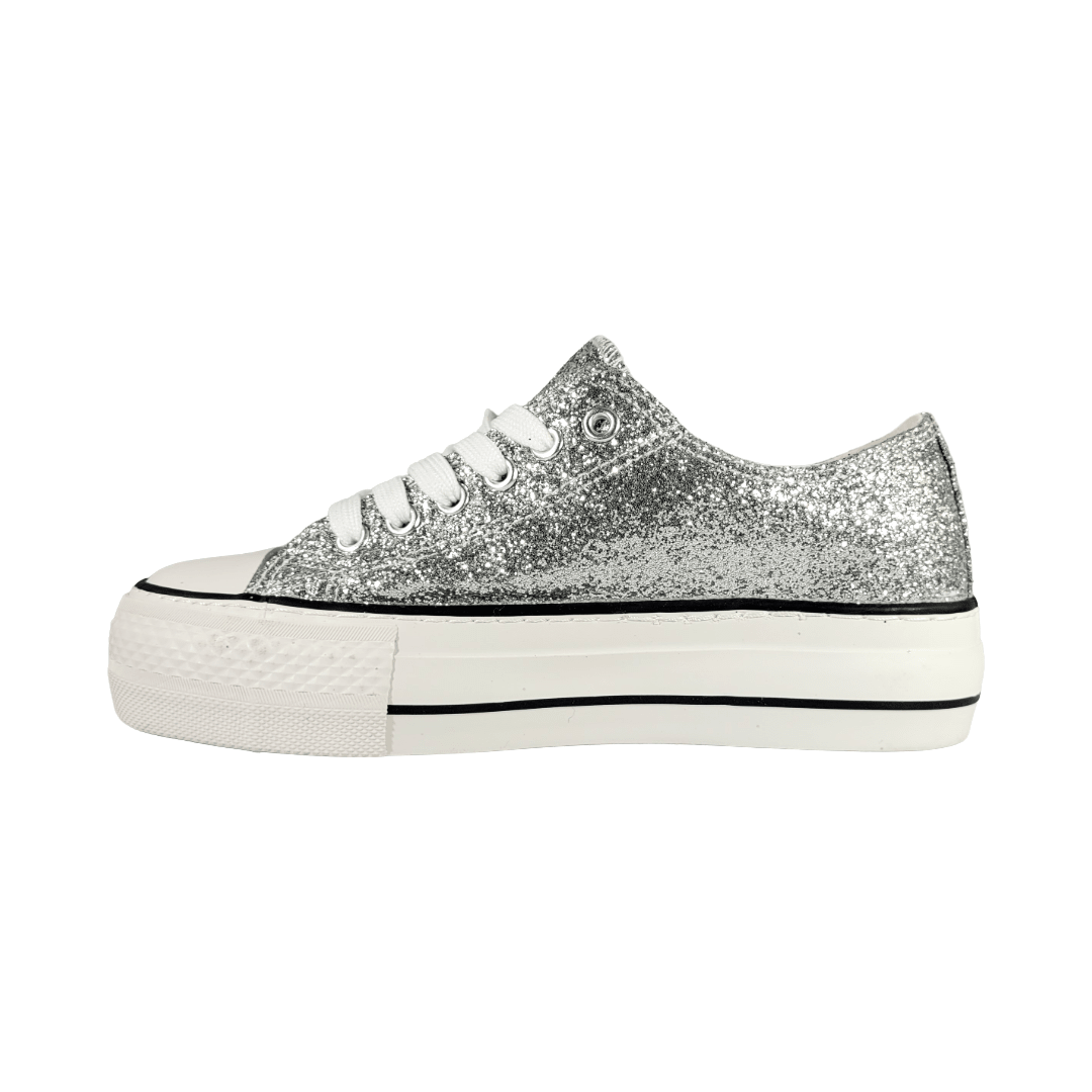ZAPATILLAS URBANAS MD PLATEADO BRILLANTE MUJER | 3J02 - 16 MD 35 CL / 22.5 CM - CalzadosPaola