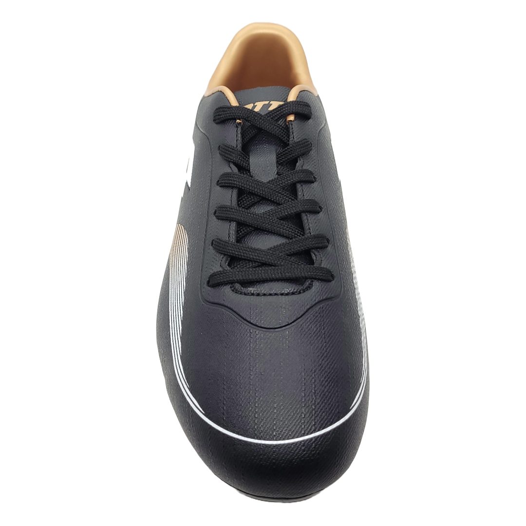 ZAPATOS FÚTBOL LOTTO NEGRO/NARANJO (ADULTO) | J0611 LOTTO 45 - CalzadosPaola