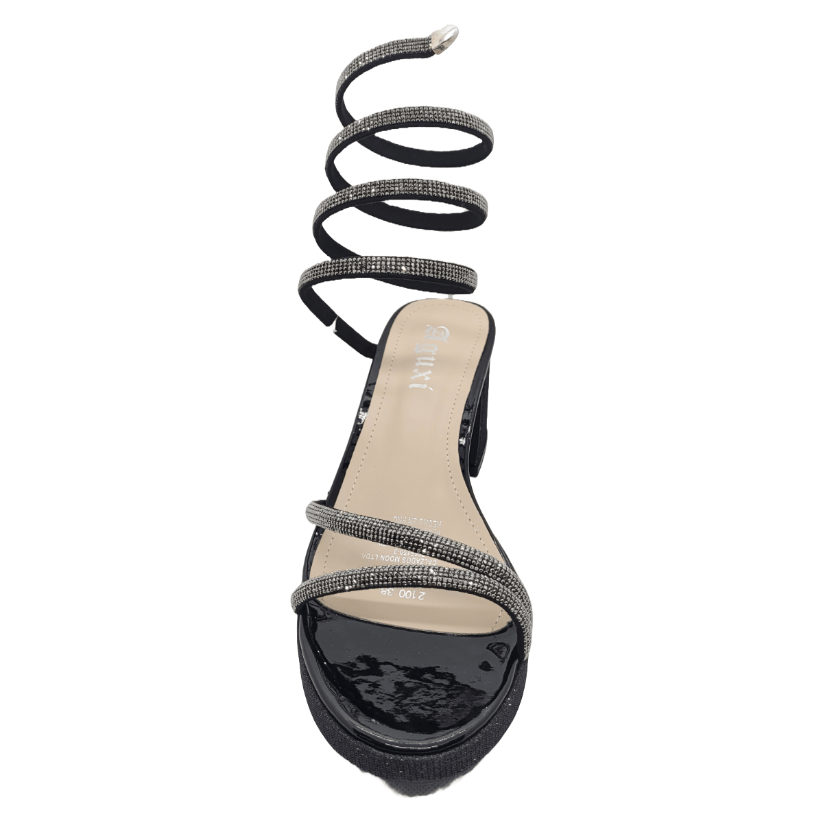 SANDALIAS DE FIESTA AGUXI BLACK 2100 AGUXI 36 - CalzadosPaola