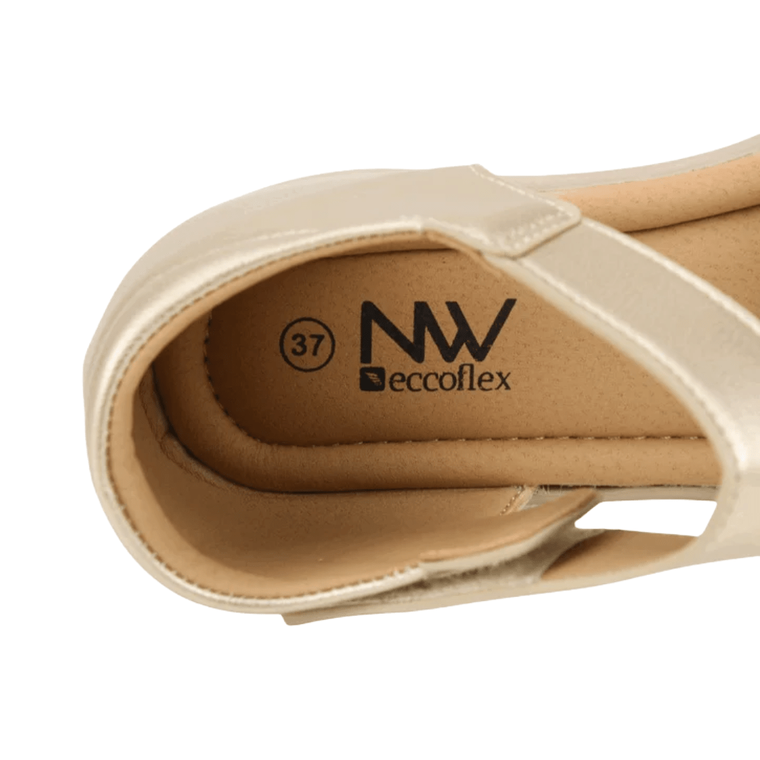 SANDALIAS NEW WALK VELCRO DORADO MUJER | FQT274 - W0 NEW WALK 35 CL / 22 CM - CalzadosPaola