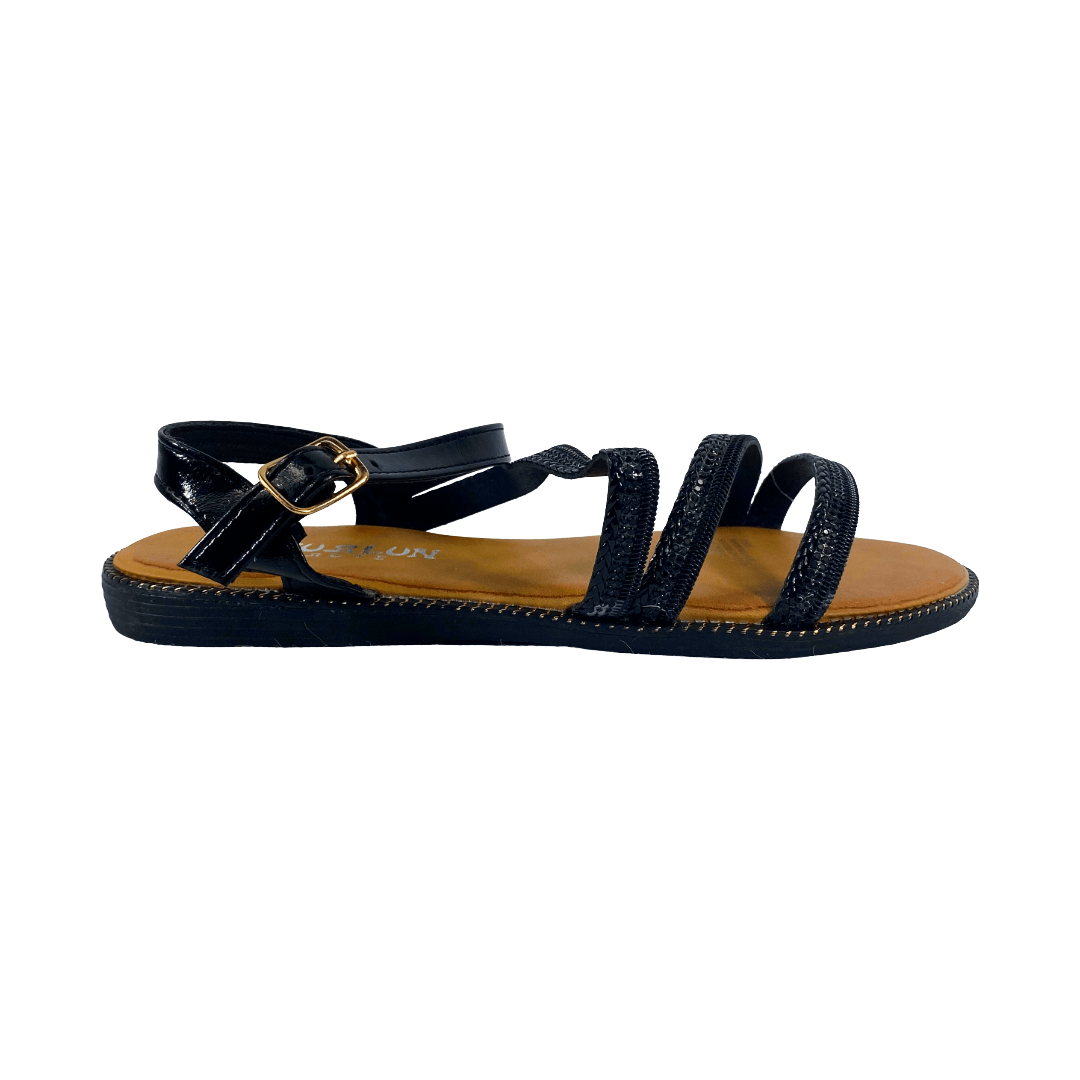 SANDALIAS HUALUAOTE NEGRO MUJER | R1905 HUALUNAOTE 36 - CalzadosPaola
