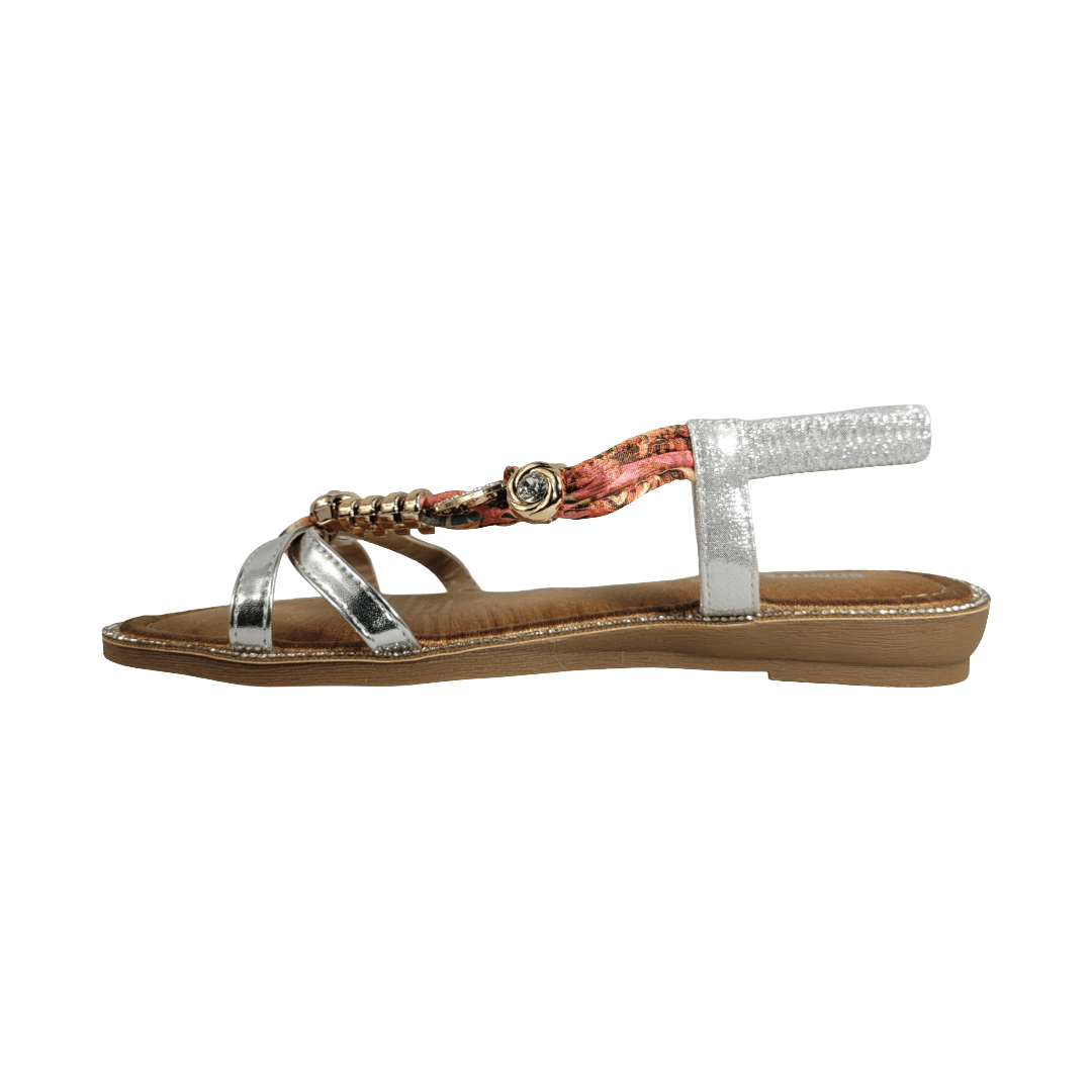 SANDALIAS PICCADILLY PLATA MUJER 301 - 8016 BONNY FRANCO 35 CL / 23.3 CM - CalzadosPaola