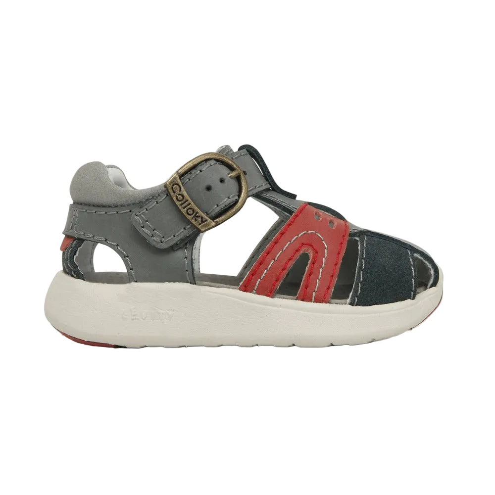 SANDALIA COLLOKY DE NIÑO FRANCISCANA GRIS 430501 COLLOKY 27 - CalzadosPaola