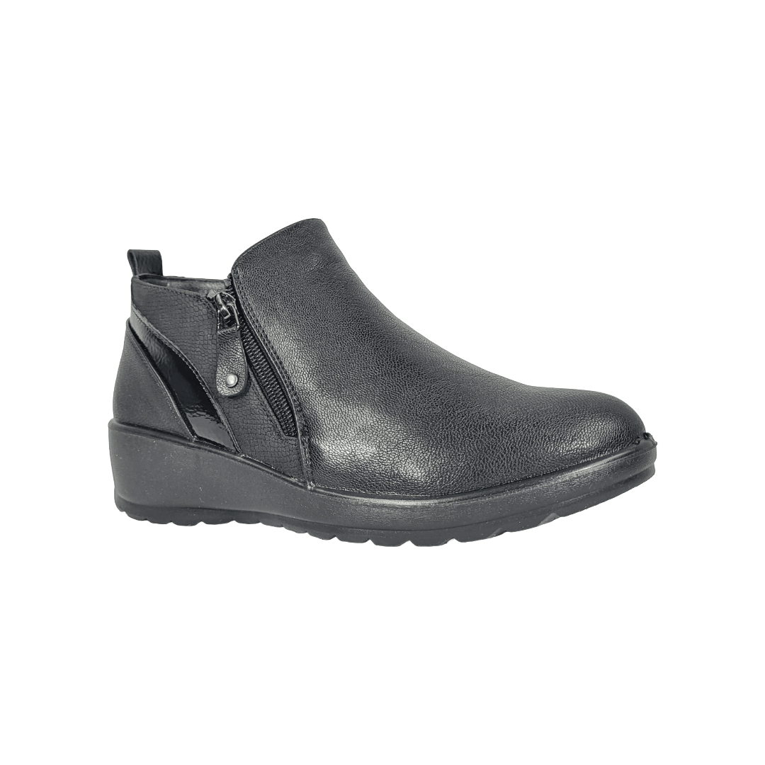 BOTINES BY PASS NEGRO CASUAL MUJER I26 - ZW01 - 1 BY PASS 35 - CalzadosPaola