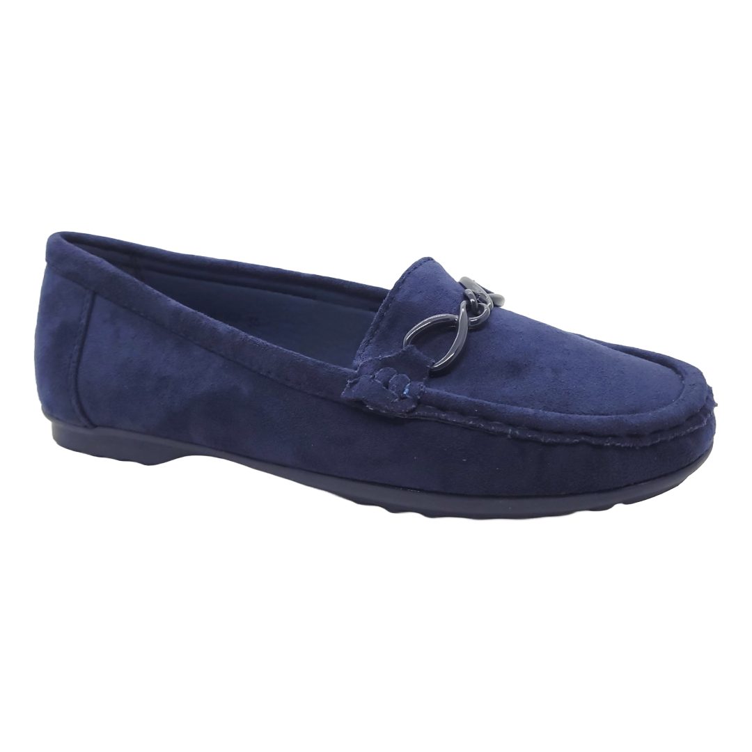 MOCASINES DE GAMUZA HUALUNAOTE AZUL | H - 107 HUALUNAOTE 40 - CalzadosPaola