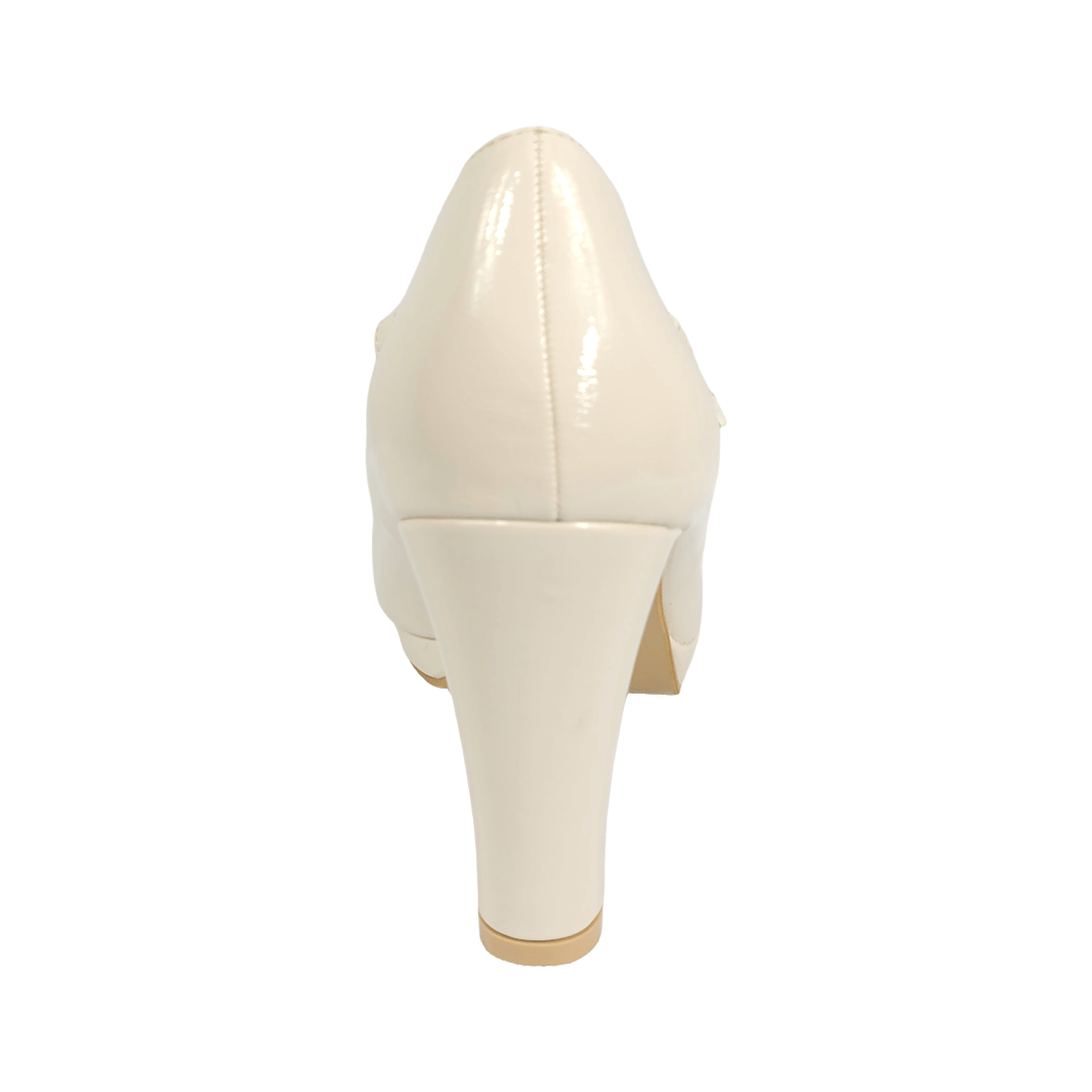 ZAPATOS FORMALES BONNY FRANCO BEIGE CHAROL MUJER 403 - 0250 BONNY FRANCO 37 - CalzadosPaola