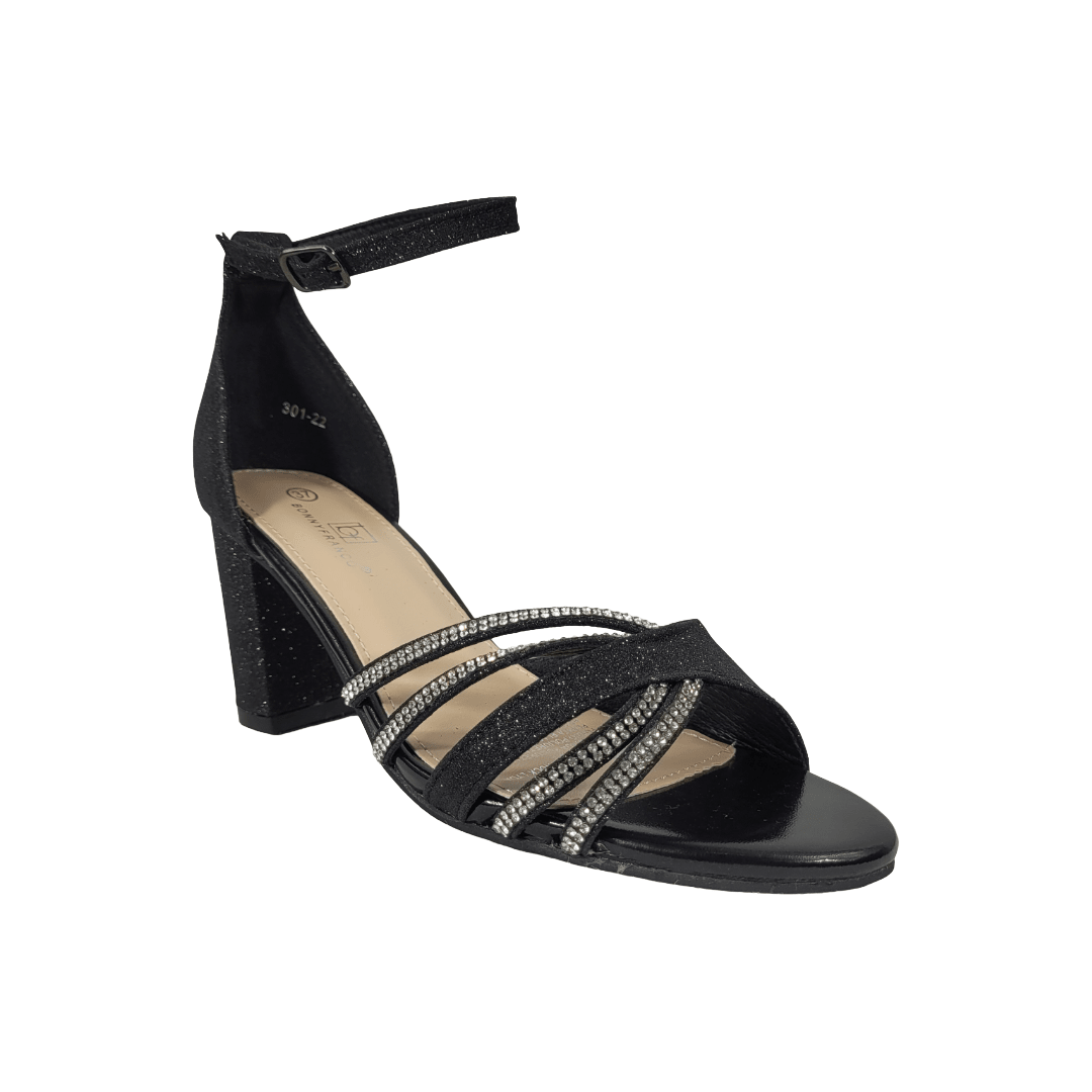 SANDALIAS DE FIESTA BONNY FRANCO NEGRO MUJER | 301 - 0022 BONNY FRANCO 35 CL / 23.3 CM - CalzadosPaola