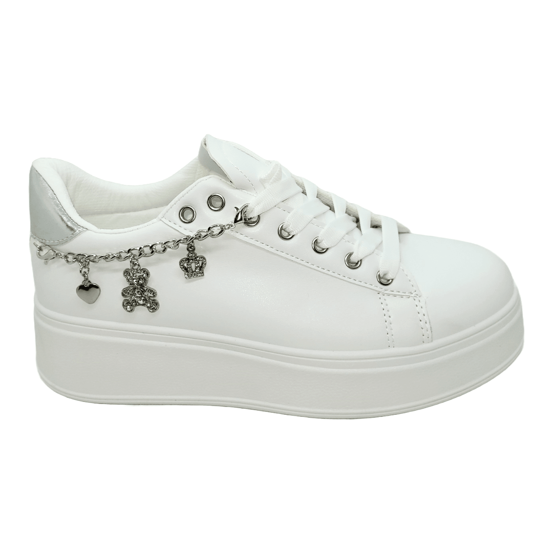 ZAPATILLAS URBANAS WEIDE BLANCO/PLATEADO MUJER | ZW15 WEIDE 36 - CalzadosPaola