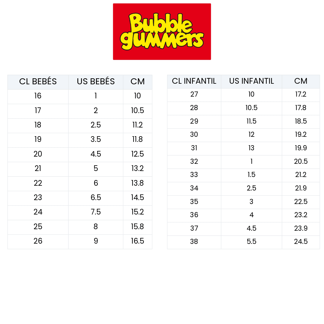 ZAPATILLAS URBANAS BUBBLE GUMMERS BOMBEROS BEBÉS | 181 - 5999 BUBBLE GUMMERS 22 EU / 6 US / 13.8 CM - CalzadosPaola