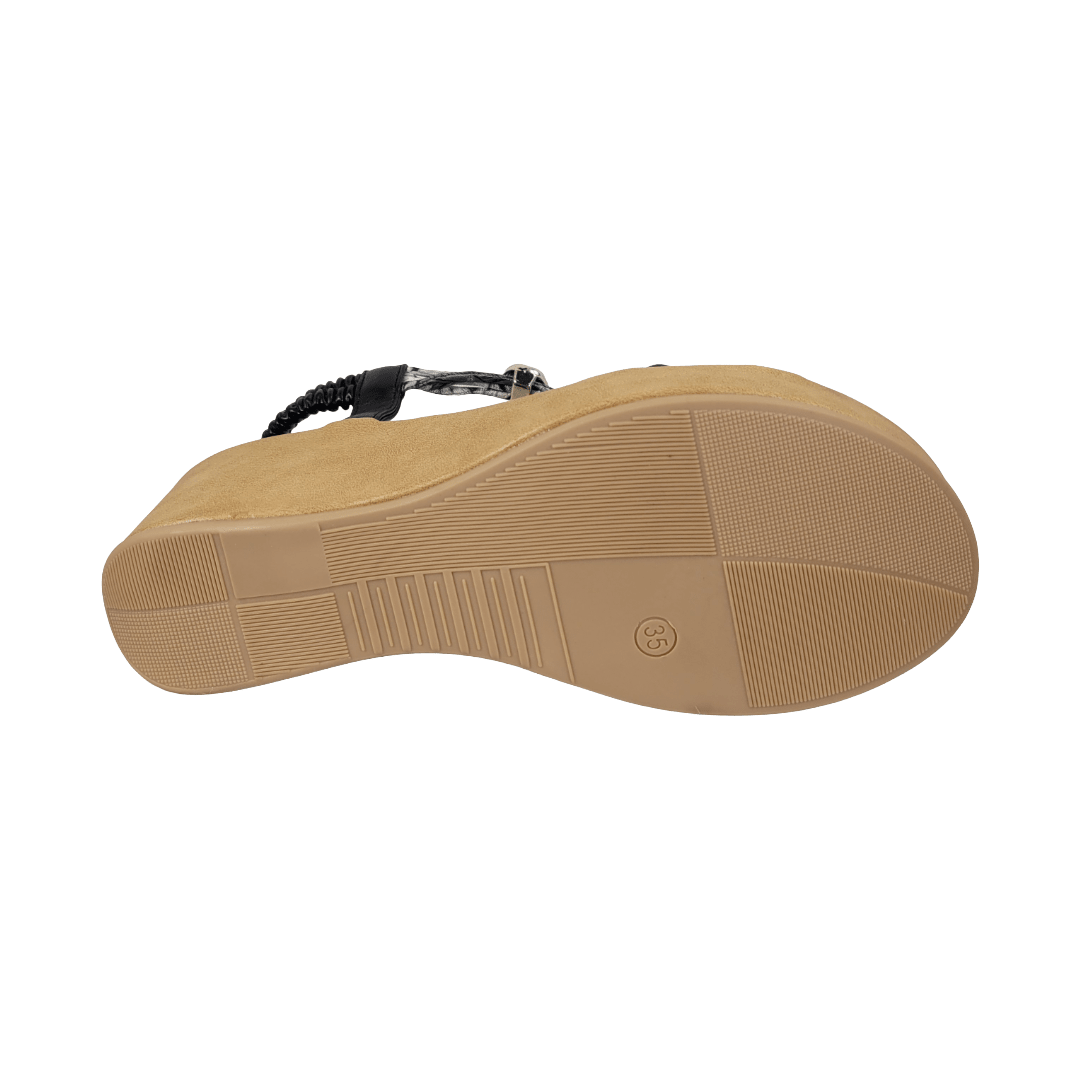 SANDALIAS BONNY FRANCO NEGRO CASUAL MUJER | 301 - 0115 BONNY FRANCO 35 CL / 23.3 CM - CalzadosPaola