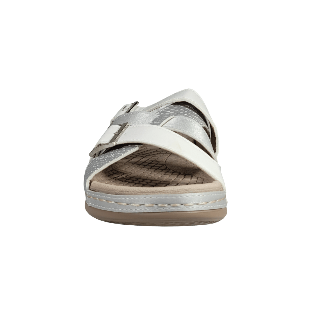 SANDALIAS PASSER PLATEADO MUJER | 009 PASSER 36 CL / 24 CM - CalzadosPaola
