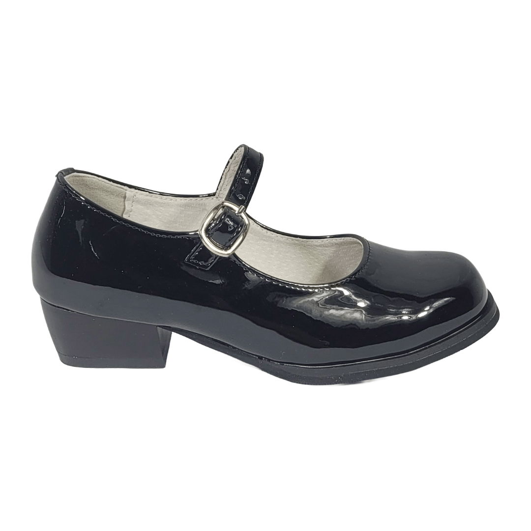 ZAPATOS DE CUECA ALQUIMIA NEGRO CHAROL INFANTIL 3073 - 02 ALQUIMIA 31 - CalzadosPaola