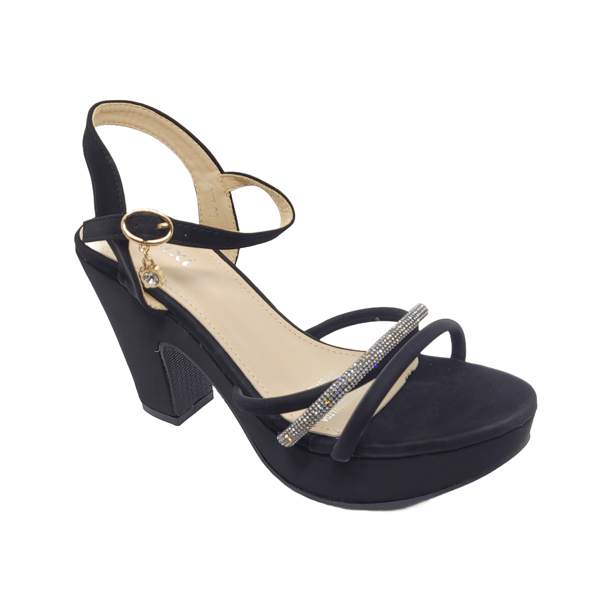 SANDALIAS DE FIESTA AGUXI BLACK 2077 AGUXI 36 - CalzadosPaola