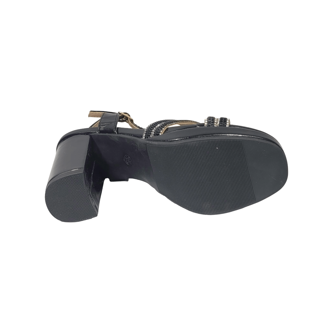 SANDALIAS DE FIESTA BONNY FRANCCO NEGRO CHAROL MUJER 406 - 0009 BONNY FRANCO 37 - CalzadosPaola
