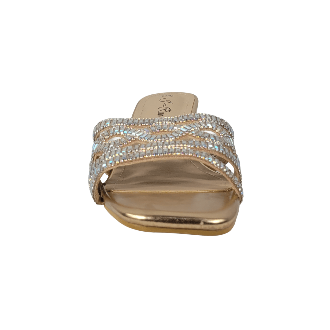 SANDALIAS DE FIESTA J - RUN CHAMPAGNE MUJER | G679F3 J - RUN 35 CL / 23.3 CM - CalzadosPaola