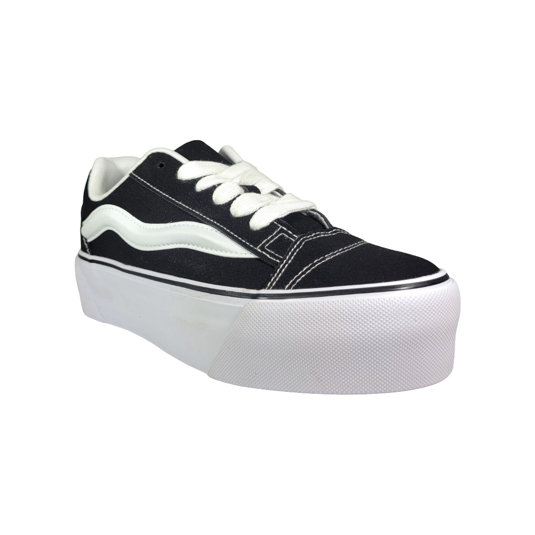 ZAPATILLAS URBANAS SKATER NEGRO/BLANCO MUJER | 728-2643