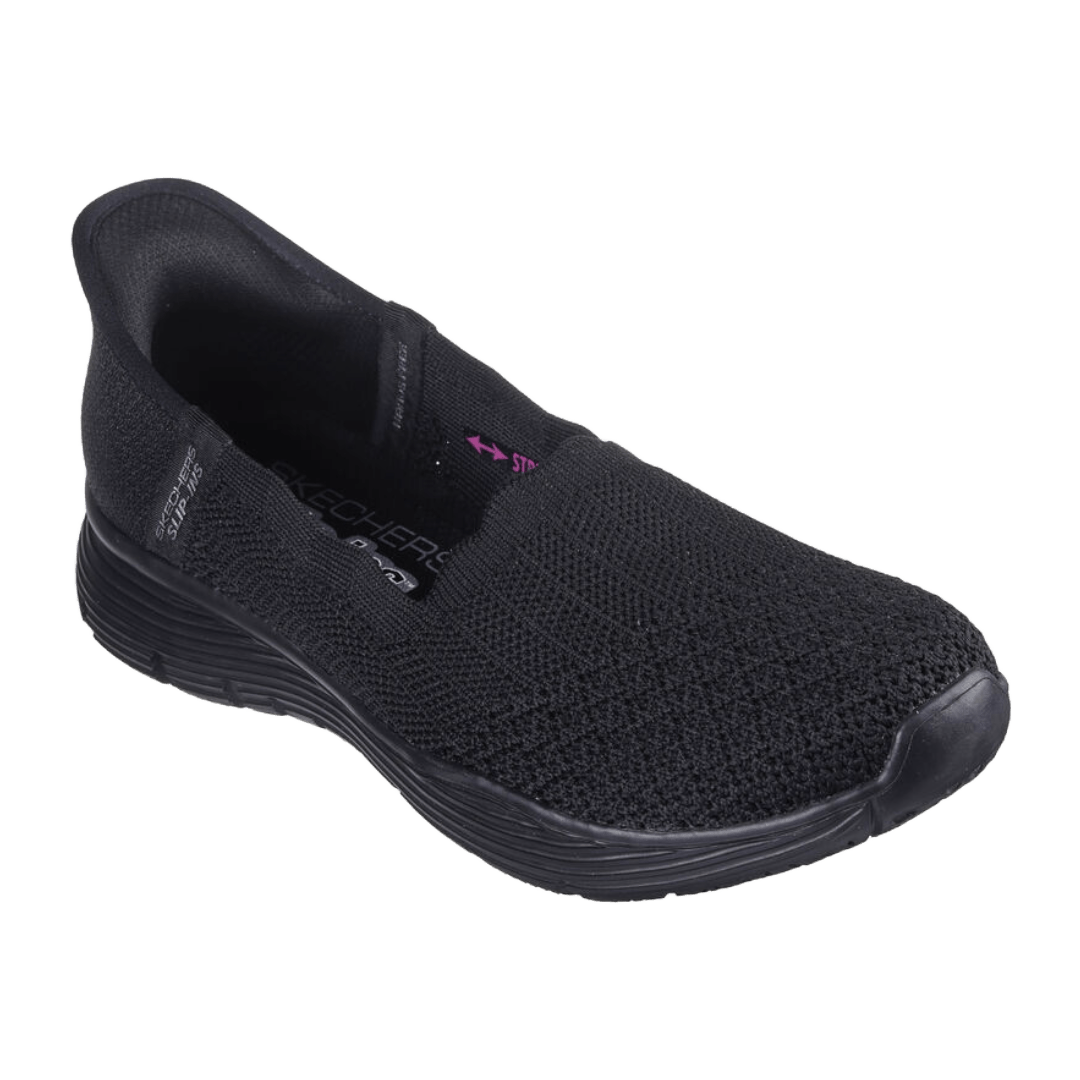 ZAPATILLAS SKECHERS SLIP - INS SEAGER BELIEVE IT NEGRAS (MUJER) | 158980 - BBK SKECHERS 35 - CalzadosPaola