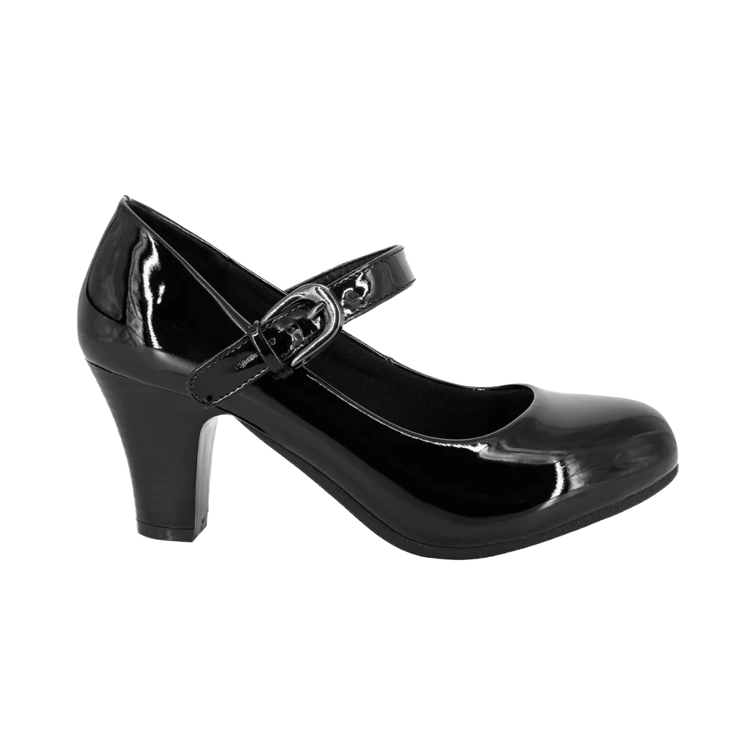 ZAPATOS DE CUECA ALQUIMIA NEGRO CHAROL MUJER | 3334 ALQUIMIA 35 CL / 23.3 CM - CalzadosPaola
