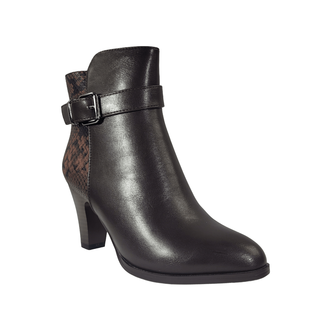 BOTINES BONNY FRANCO CAFÉ SNAKE MUJER | 275 - 0554 BONNY FRANCO 35 CL / 23.3 CM - CalzadosPaola