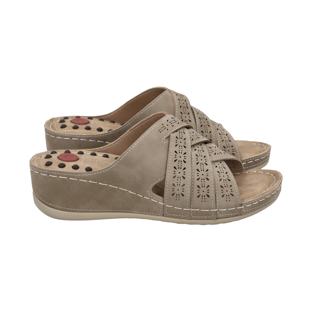 SANDALIAS POLICE TAUPE MUJER PO - POS25Y086 POLICE 35 - CalzadosPaola