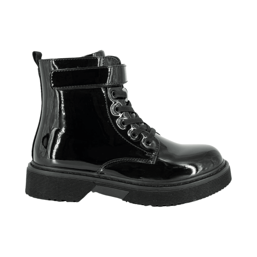 BOTINES BAOMBOO DANICA NEGRO CHAROL INFANTIL 1824 - 02 BAMBOO 30 - CalzadosPaola