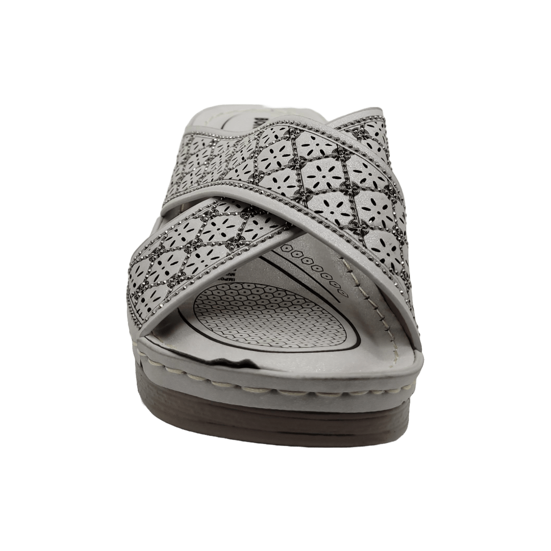 SANDALIAS DE FIESTA BONNY FRANCO PLATA (MUJER) | 301 - 0918 BONNY FRANCO 40 - CalzadosPaola