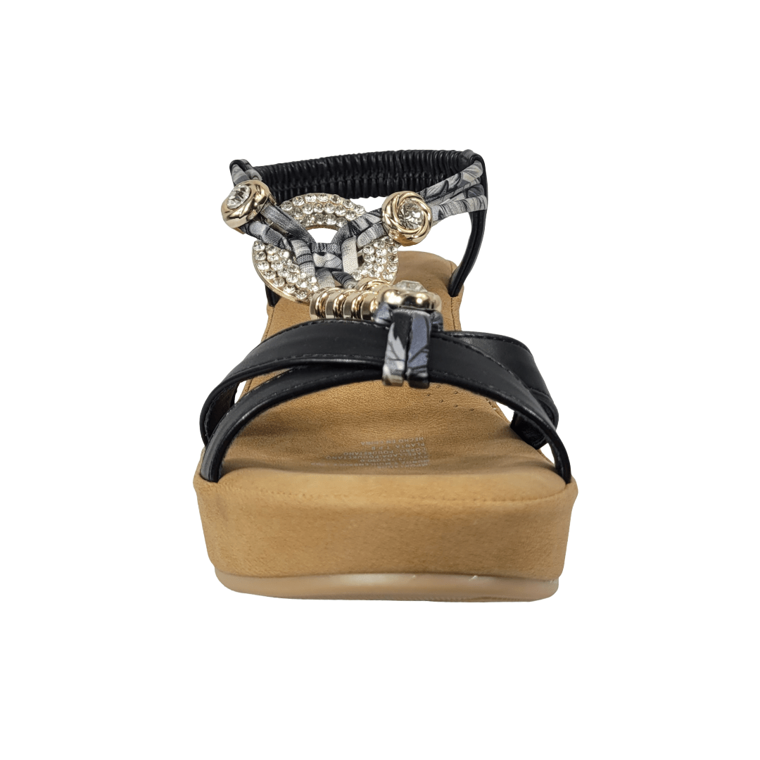 SANDALIAS BONNY FRANCO NEGRO CASUAL MUJER | 301 - 0115 BONNY FRANCO 35 CL / 23.3 CM - CalzadosPaola