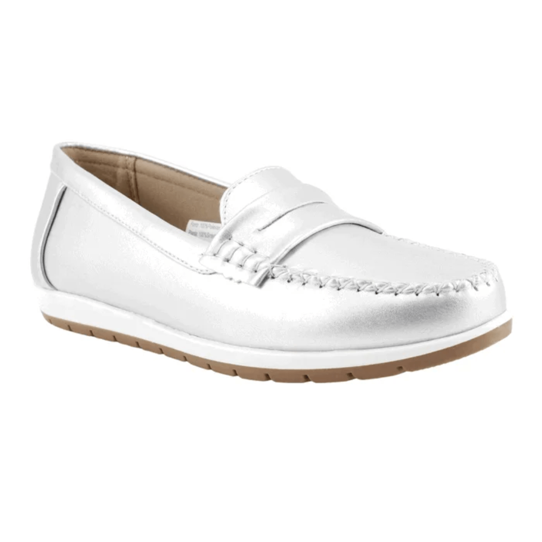 MOCASÍNES NEW WALK BIANCA PLATEADO MUJER FM1240 - V0 NEW WALK 35 - CalzadosPaola