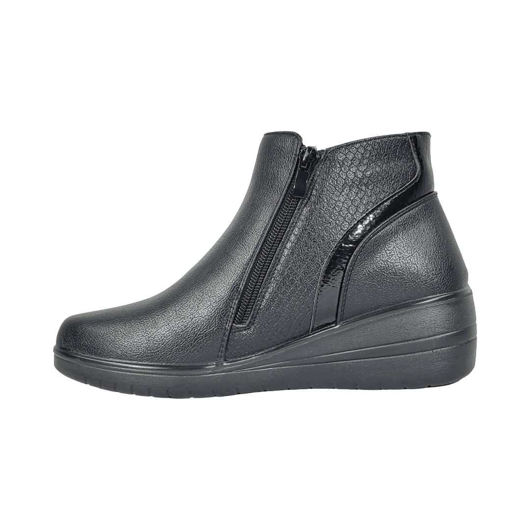 BOTINES BY PASS NEGRO CASUAL MUJER I26 - ZW43 - 1 BY PASS 35 - CalzadosPaola