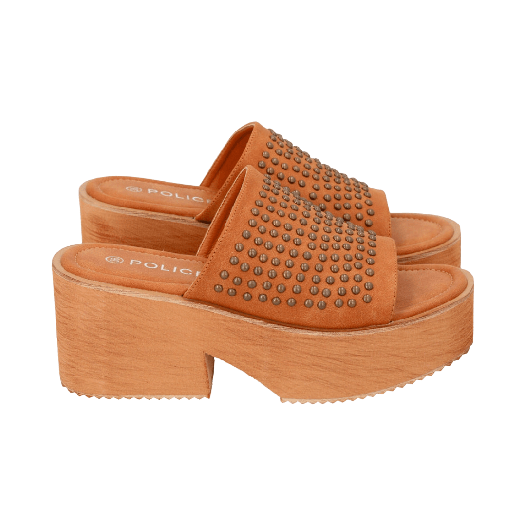 SANDALIAS POLICE CAMEL MUJER NF - YC2912 - 5 POLICE 35 - CalzadosPaola