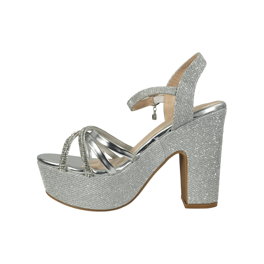 SANDALIAS DE FIESTA AGUXI PLATEADO MUJER | 2123 AGUXI 35 CL / 22.5 CM - CalzadosPaola