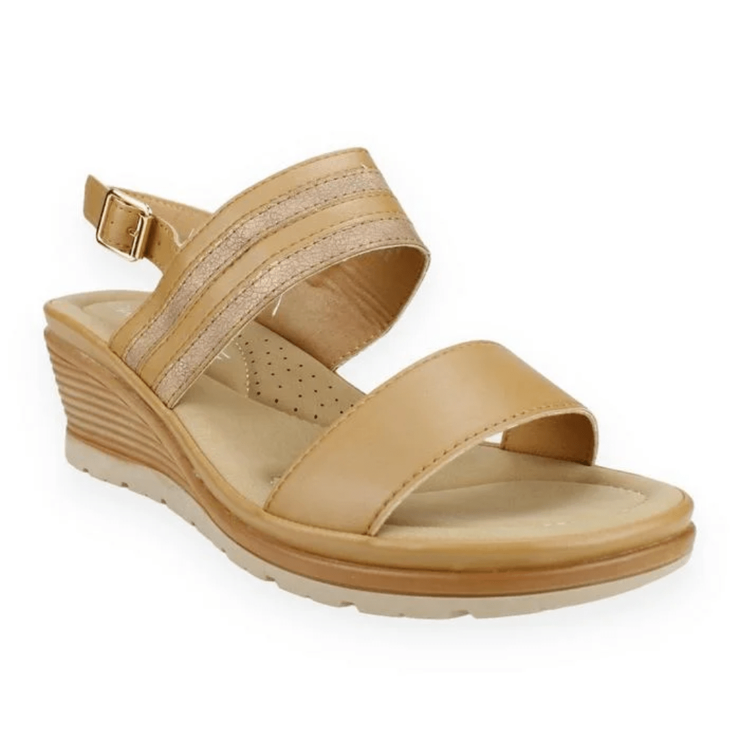 SANDALIAS NEW WALK CAMEL MUJER A2152 - 303 - CA NEW WALK 35 - CalzadosPaola