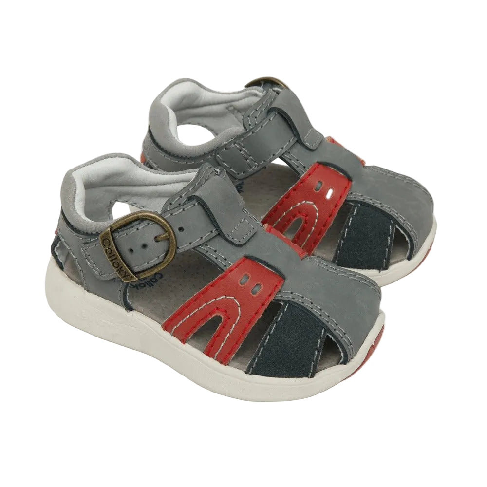 SANDALIA COLLOKY DE NIÑO FRANCISCANA GRIS 430501 COLLOKY 27 - CalzadosPaola
