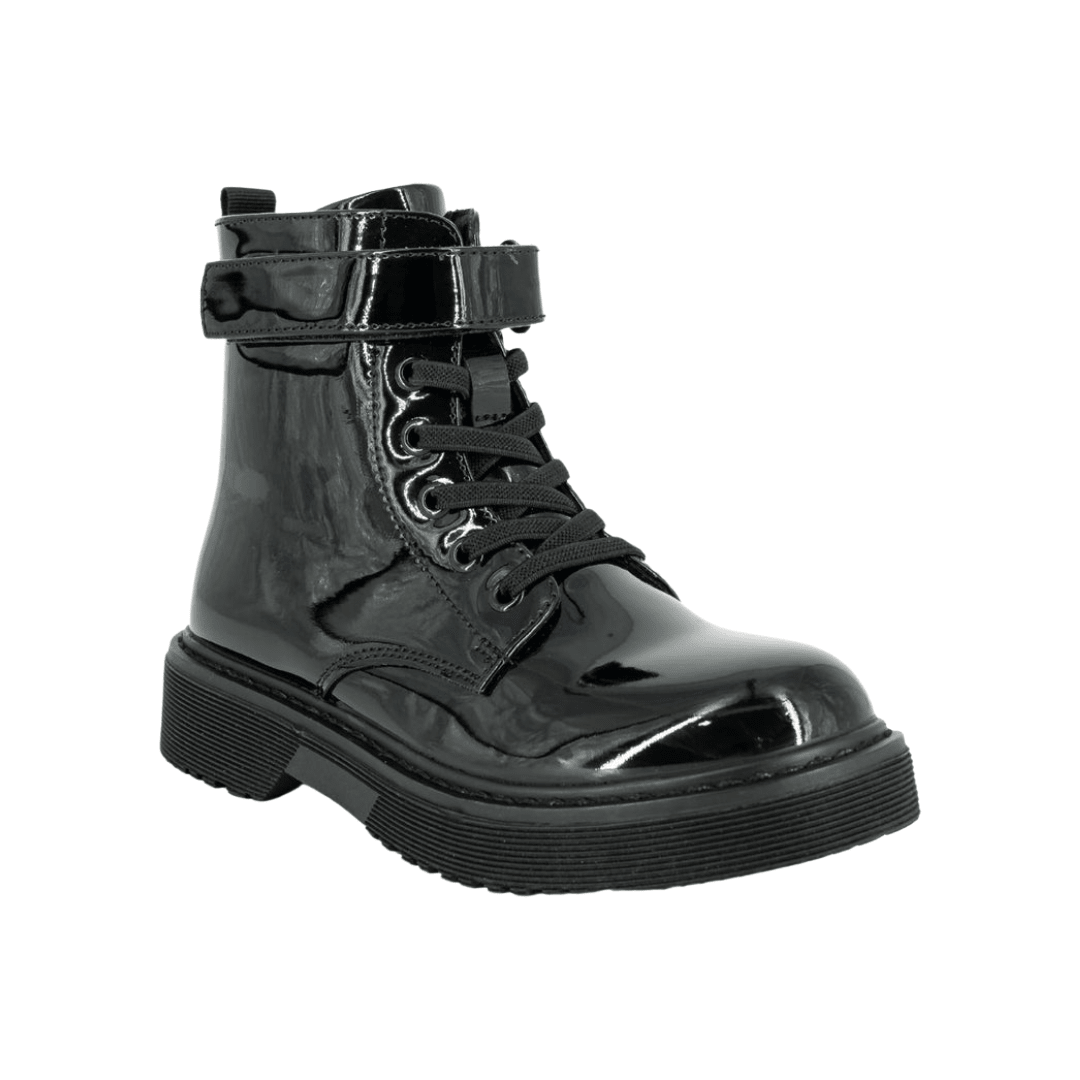 BOTINES BAOMBOO DANICA NEGRO CHAROL INFANTIL 1824 - 02 BAMBOO 30 - CalzadosPaola