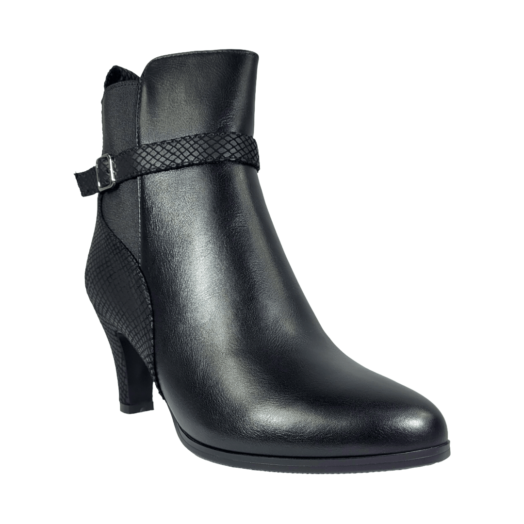 BOTINES BONNY FRANCO SNAKE NEGRO MUJER | 275 - 3368 BONNY FRANCO 35 - CalzadosPaola